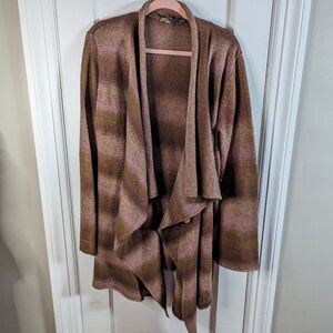 Prana | Wrap Double Button Stripe Cardigan Size Large